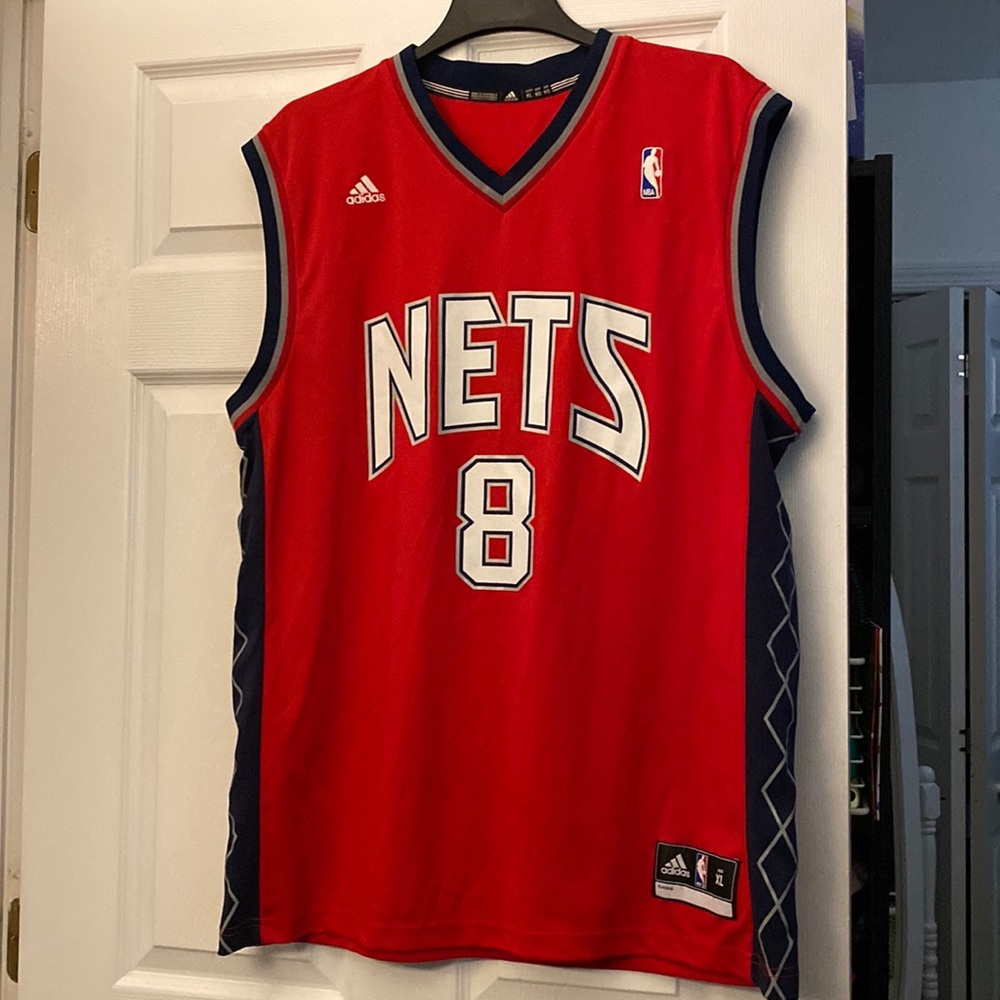 Adidas men’s Nets basketball jersey. Williams #8. Used. Size XL.